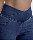 Calça Jeans Urban Flex Cintura Alta Cruzada - Santie®