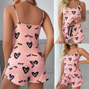 Conjunto de pijama feminino sem mangas de duas peças